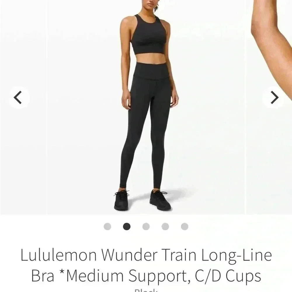 Lululemon size 6 wunder train long line bra - Picture 4 of 5
